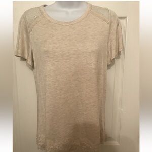 Jolt Juniors Cream Lace Trim Blouse Size S NWT